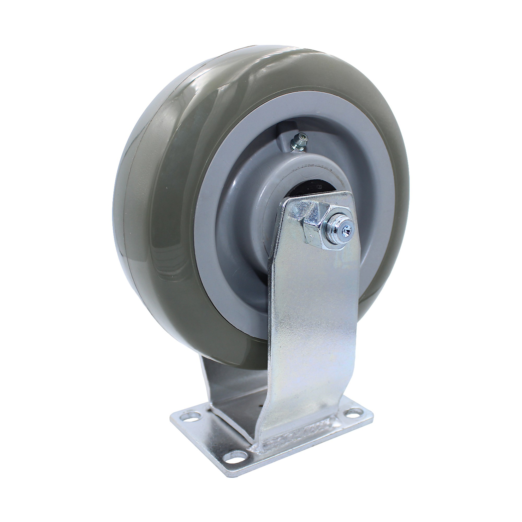 Snap-Loc Super-Duty Polyurethane Rigid Caster - 6in. Wheel, 450 lb Capacity, Model# SLAC6SDFP
